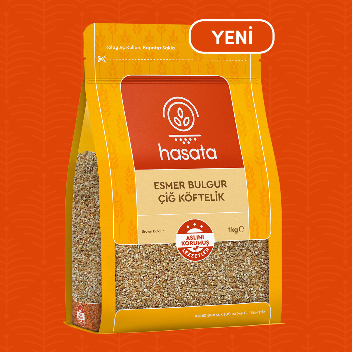 Hasata Esmer Çiğ Köftelik Bulgur 1 Kg - 1