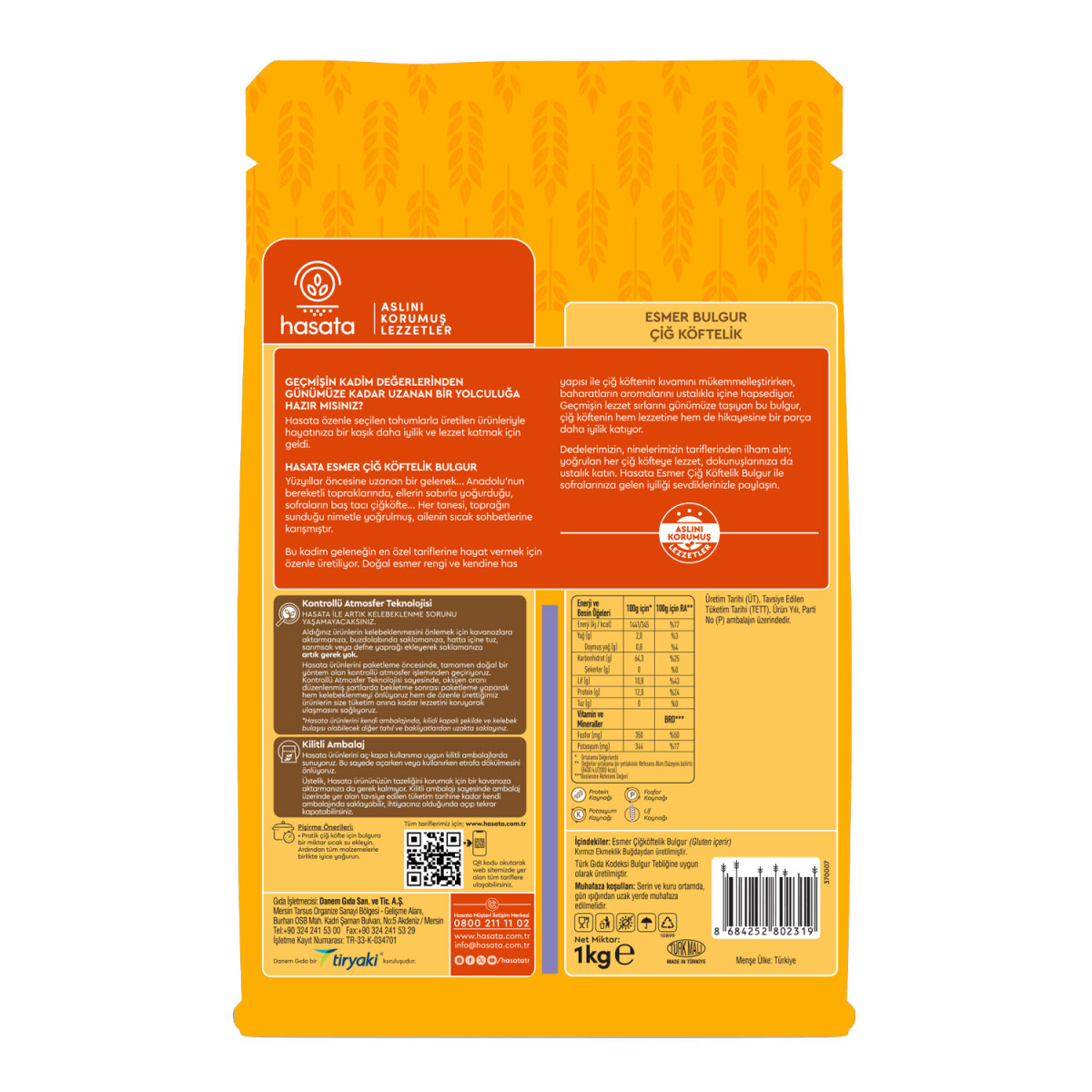 Hasata Esmer Çiğ Köftelik Bulgur 1 Kg - 3