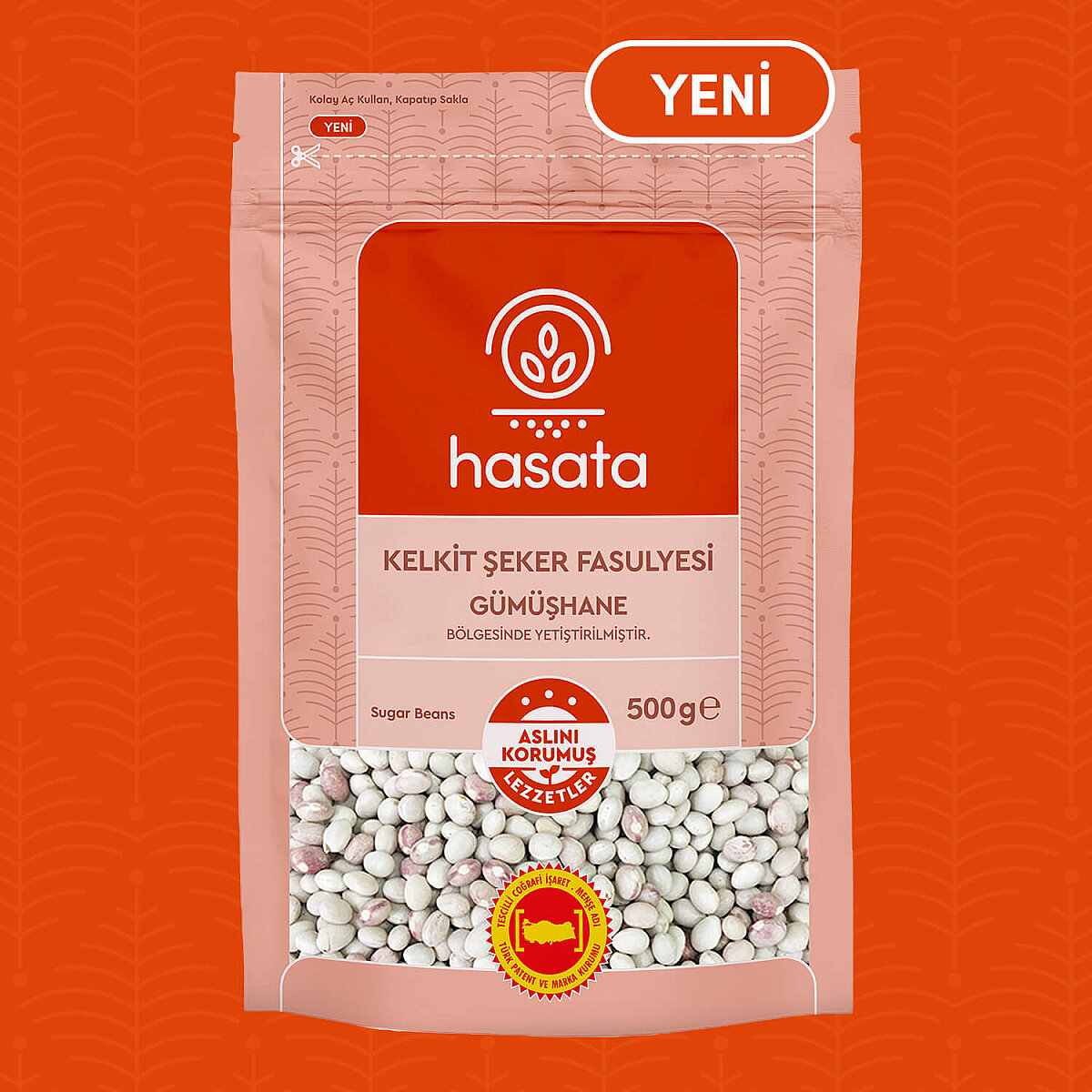 Hasata Gümüşhane Kelkit Şeker Fasulyesi 500 g - 1