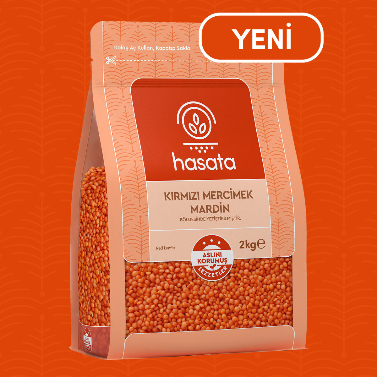 Hasata Mardin Kırmızı Mercimek 2 Kg - 1